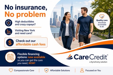 Link out image for Affordable women’s health care in NYC with no insurance needed at Walk In GYN Care offering cash fees and flexible financing Page