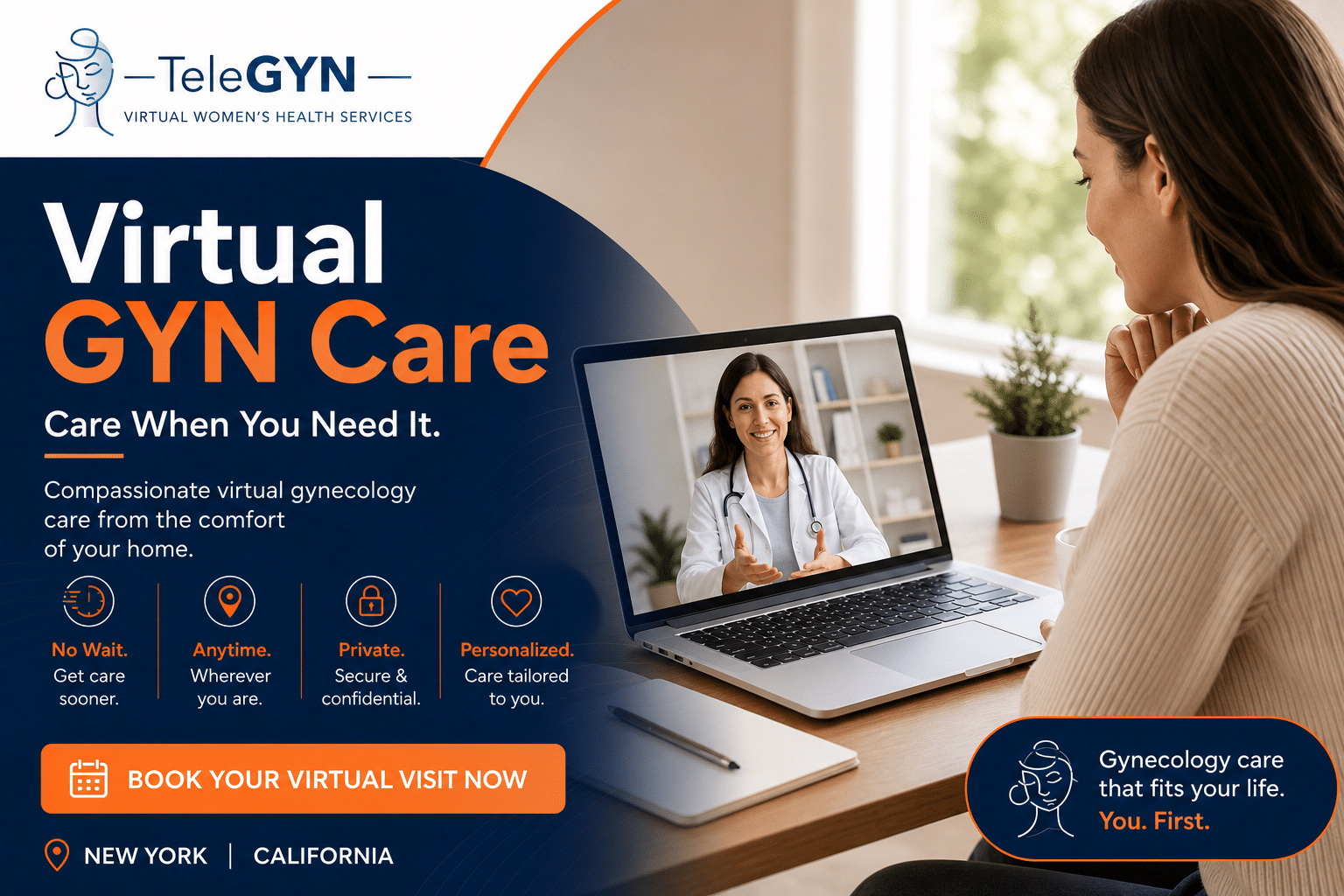 Virtual gynecology telehealth NYC – online women’s health doctor consultation Walk In GYN Care New York
